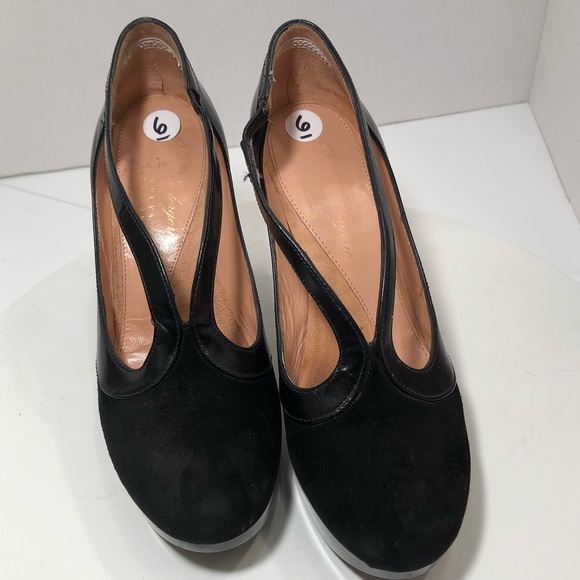 ROBERT CLERGERIE Black Leather | Suede Platforms 6 - Picture 6 of 16